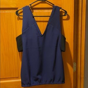 Express zip back sleeveless top